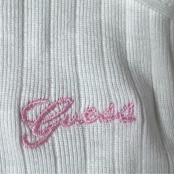 Baby Guess RARE NEW VINTAGE Layette XL 18-24 Girls with Pink Embroidered Logo - Picture 2 of 7